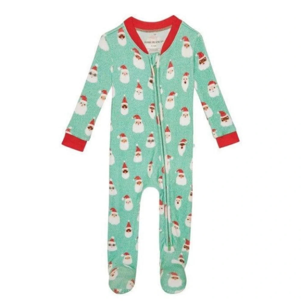 NWT Posh Peanut Pacci Santa Medley Footie 12-18M